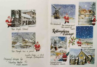 Santa in his red suit is pictured at various places around the village of Rottingdean